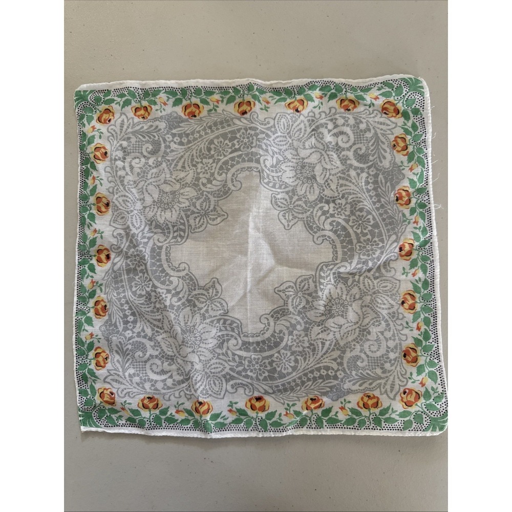 Vintage Handkerchief 11" Square  #542